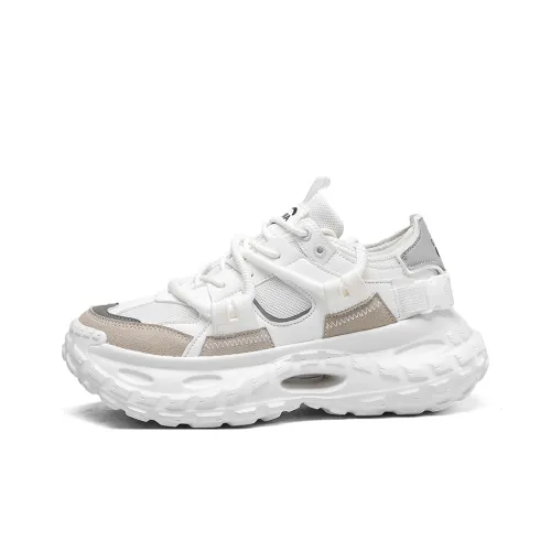 BINGO DUCK Cushioning Height Increase Low Top Chunky Sneakers Men's