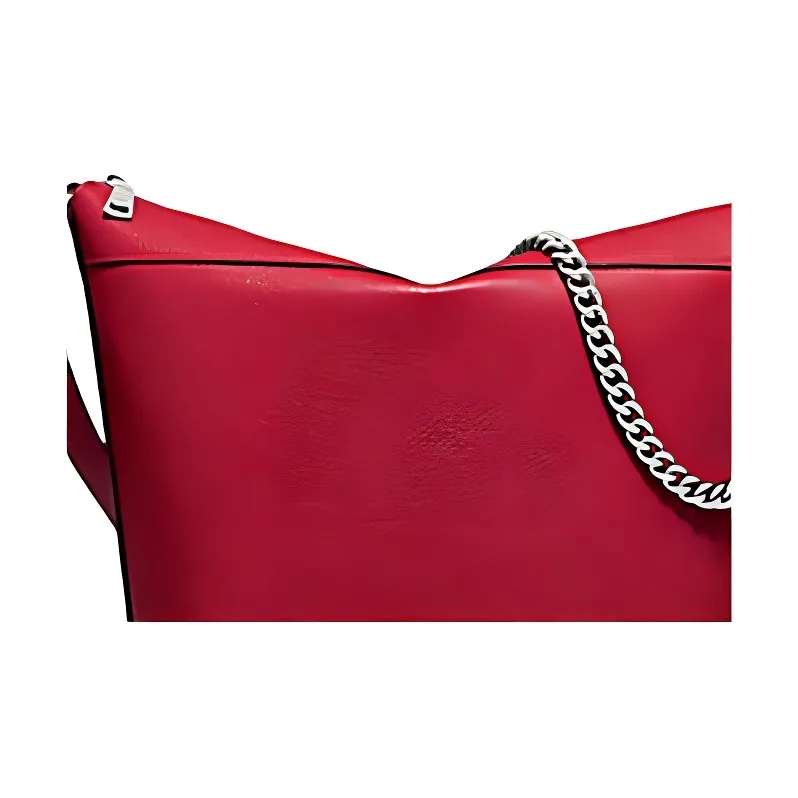 COACH Paxton Leather Shoulder Bag Medium Size Women's Red-1
