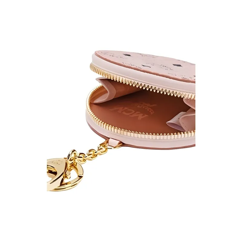 MCM Leather Coin Purse Mini Women's Pink-2