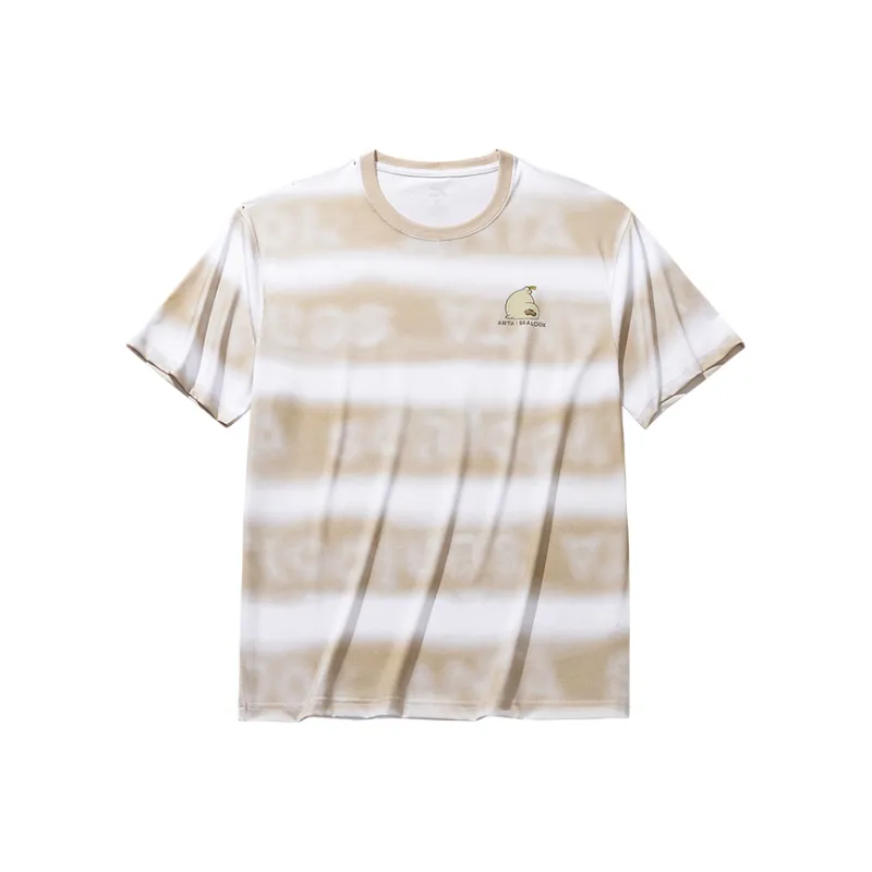 Anta x HAIBAOKANKAN,LIANMINGKUAN Life Collection T Shirt Unisex Snowflake White/All Over Print-0