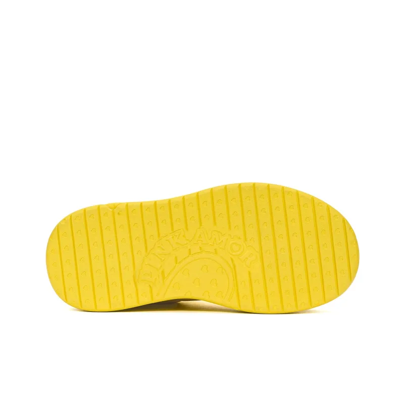 PINK AMOR Height Increasing Low Top Skateboard Shoes Unisex Yellow-4