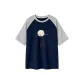 Navy Blue & White Heather Gray