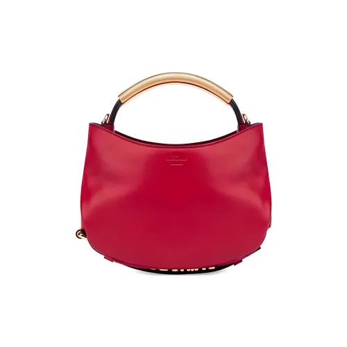 MOSCHINO Sheepskin Shoulder Bag Crossbody Bag Handbag Small Size Women's Red