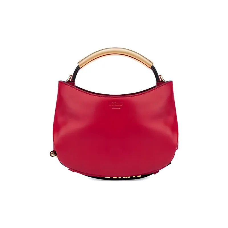 MOSCHINO Sheepskin Shoulder Bag Crossbody Bag Handbag Small Size Women's Red-0