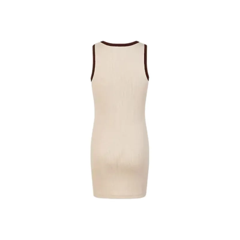 MIU MIU Sleeveless Dress Women's Neutral Color-1