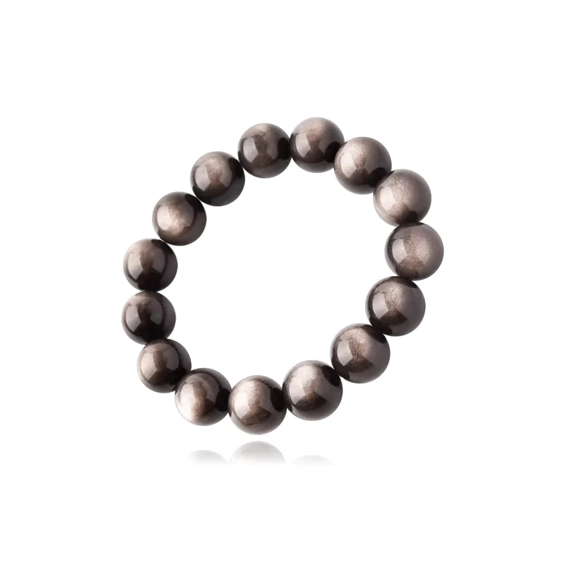 Moon Jewelry Natural Obsidian Bracelets Unisex-0