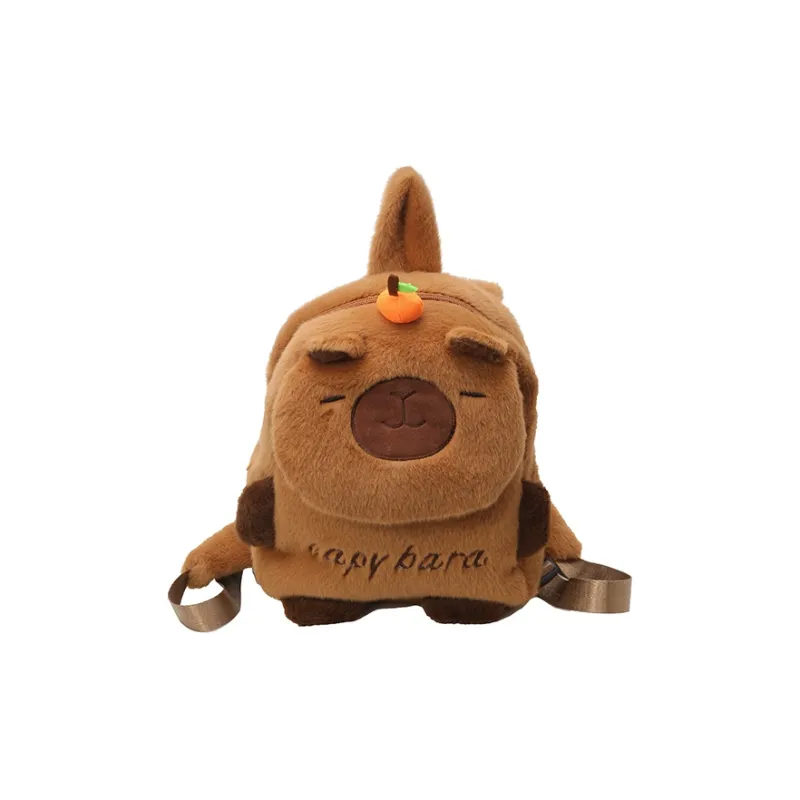 Debecca Plush Backpack Women's Brown-0