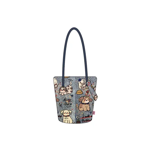 Perfect Styles Diagonal Corn Short Plush Shoulder Bag Regular Women's Denim