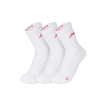 LiNing Mid Calf Socks Unisex Multi double Loading White Pink
