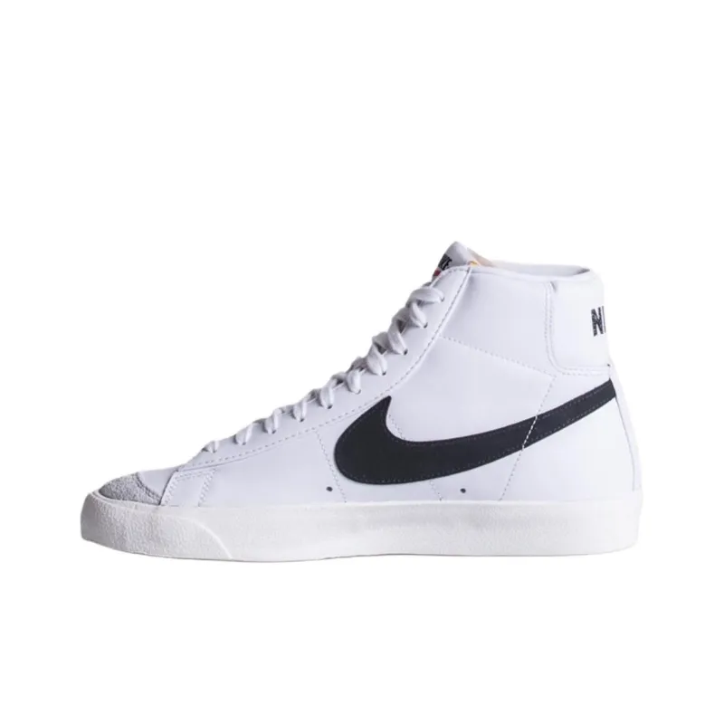 Nike Blazer Mid Anti Slip Wear Resistant High Top Skateboard Shoes Men's White-1