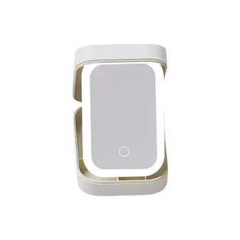 Love Of Wormwood Portable Mirror Storage Box With Light, Integrated Make up Tools Foldable And Portable