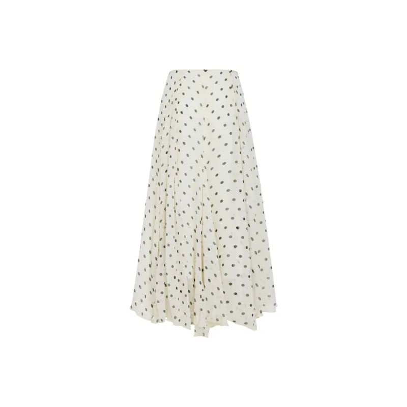 Rose Casual Long Skirts Women's Ecru-1