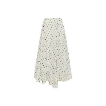 Rose Casual Long Skirts Women's Ecru