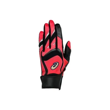 Asics Baseball Gloves Batter's Glove Leather Men's Red