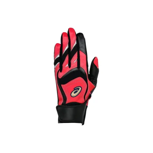 Asics Baseball Gloves Batter's Glove Leather Men's Red
