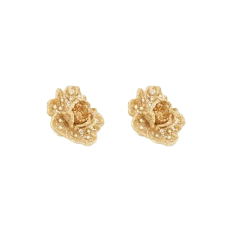 DIOR Resin, Metal Earrings Unisex Gold-1