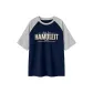 Navy Blue & White Heather Gray