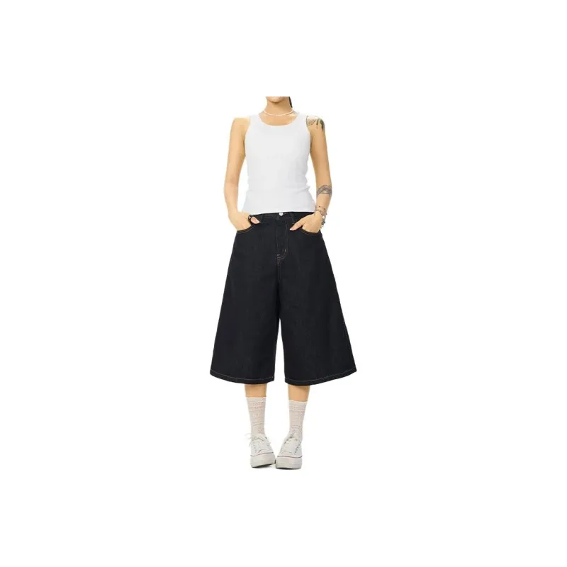 ZAVK Denim Shorts Women's Navy Blue[Seven Point]-0