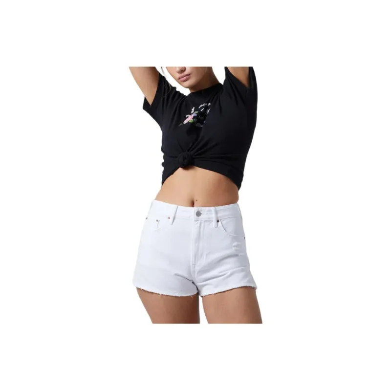 PACSUN Denim Shorts Women's White-0