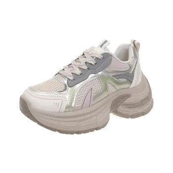 DGUMI Slip Resistant, Abrasion Resistant, Breathable Coverage Low Top Chunky Sneakers Women's