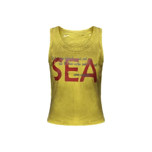 VANN VALRENCÉ Tank Tops Women's Yellow