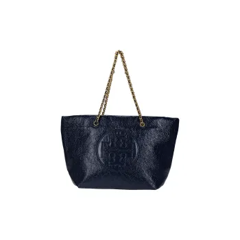 TORY BURCH Ella Cotton Tote Bag Shopping Bag Handbag Shoulder Bag Regular Women's Marine Blue