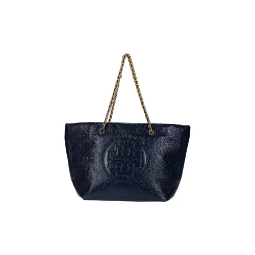 TORY BURCH Ella Cotton Tote Bag Shopping Bag Handbag Shoulder Bag Regular Women's Marine Blue