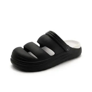 DOUBLE STAR 88 Abrasion Resistant Slip Resistant Quiet Closed Toe Slippers Men's Black White