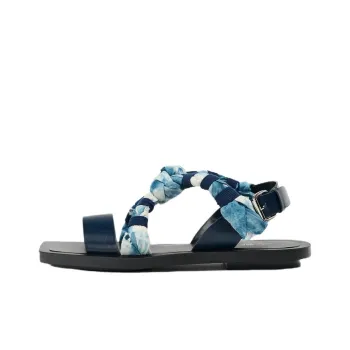 ZARA Fanglu Lin Collaboration One Strap Sandals 2cm Women's Blue