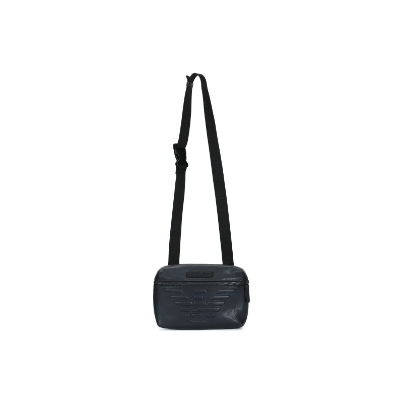 EMPORIO ARMANI Polyester With Polyurethane Shoulder Bag, Crossbody Bag Regular Men's Marine Blue-1