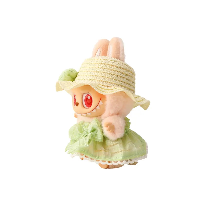 [Modified Doll] POP MART Labubu THEMONSTERS Sitting Party Collection, Vinyl 2.0 Puffy Skirt Bowknot Hang Tag Box 15cm-6