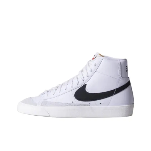 Nike Blazer Mid Anti Slip Wear Resistant High Top Skateboard Shoes Men's White