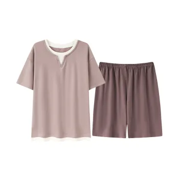 XIAFENYAN Pajama Set Men's Brown
