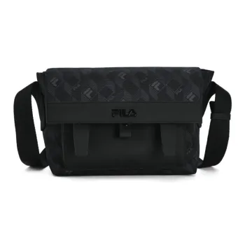 FILA Lifestyle Fabric, PU Shoulder Bag, Crossbody Bag Men's Jet Black
