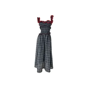 HUINIAN Slip Dresses Women's Plaid