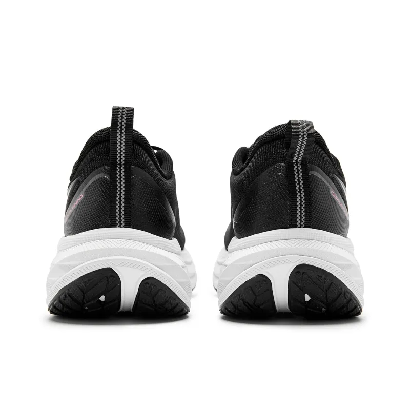 QIAODAN Cushioning, Slip Resistant, And Abrasion Resistant Low Top Casual Running Shoes Women's Black Orange-5