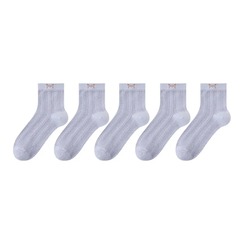 MIIOW Mid Calf Socks Women's 5 Pack-40