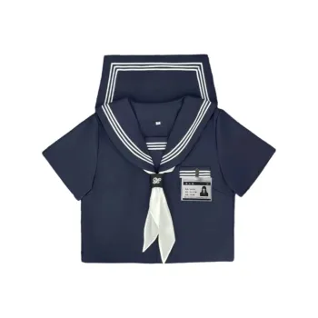Sato Supun Uniforms Women's Short Sleeved New Azure Three Button Sailor Suit+JK Badge