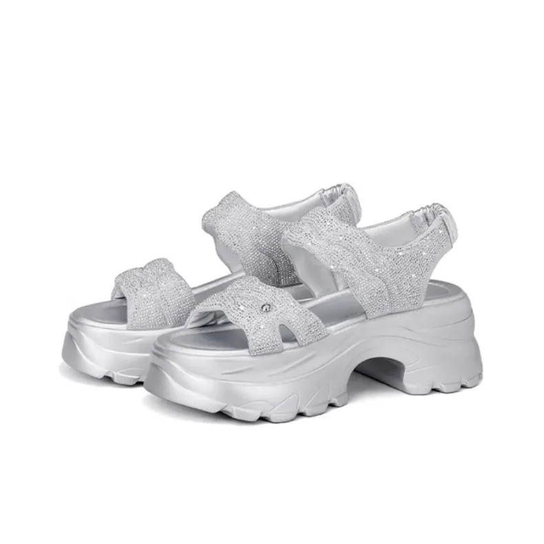 JESSICA SOPHIA One Strap Sandals 6cm Women's Silver-1