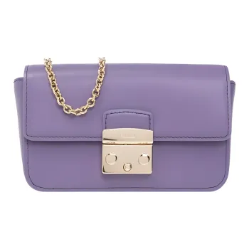 Furla Metropolis Collection Soft Calfskin Shoulder Bag Crossbody Bag Mini Women's Purple