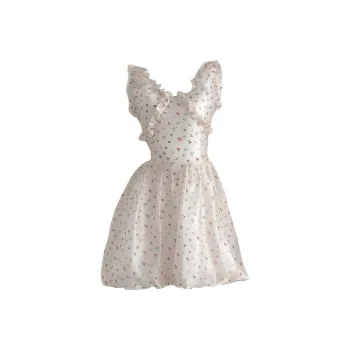 KKX Slip Dresses Women's Bowknot Print Dress