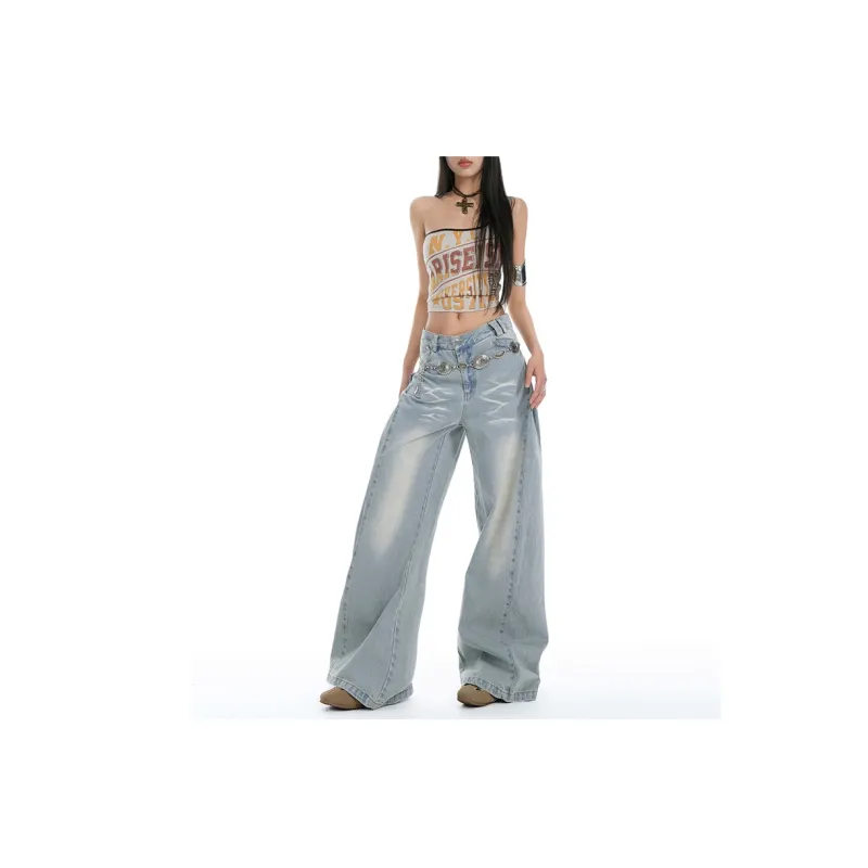 RENBEN Jeans Women's Light Blue-2