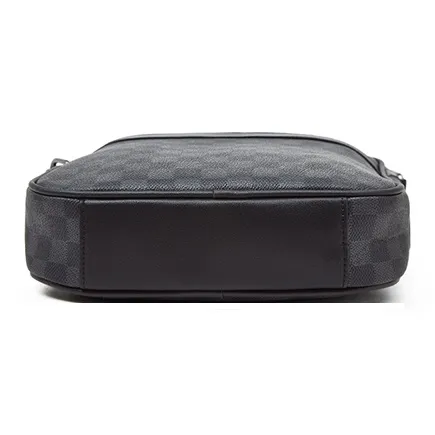 Old Man's Head Synthetic Leather Shoulder Bag, Crossbody Bag Men's Black-4