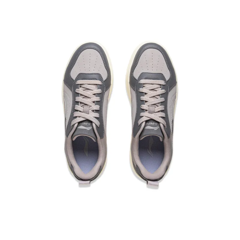 LiNing Spike Years Anti Slip Wear Resistant Low Top Skateboard Shoes Men's Gray-3