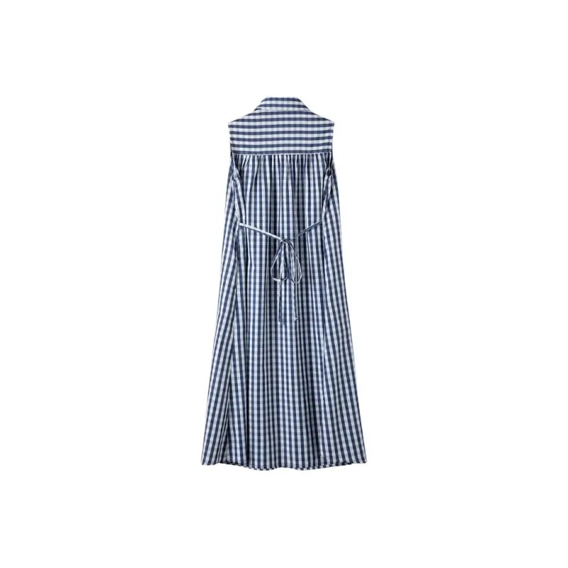Late White Sleeveless Dress Women's-1