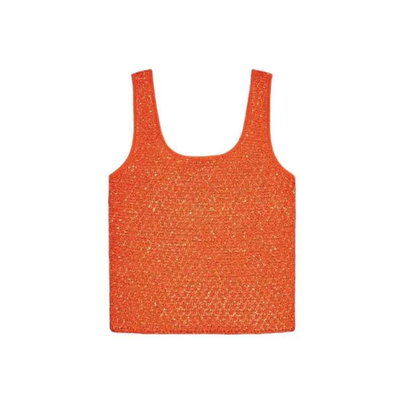 ZARA Tank Tops Women's Orange-1