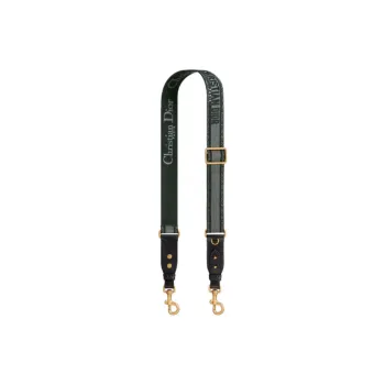 DIOR Embroidery Shoulder Strap Bag Straps Women's Black