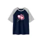 Navy Blue & White Heather Gray