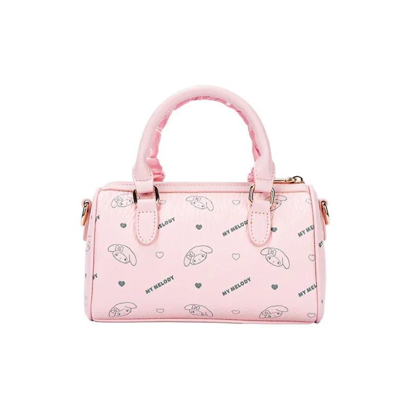 MESUCA Sanrio Melodi Synthetic Leather One Shoulder Portable Boston Bag Women's Pink-6