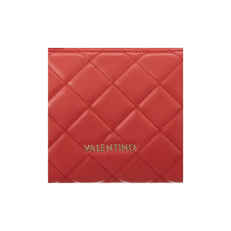 Valentino Leather Makeup Bag Women's Red-4